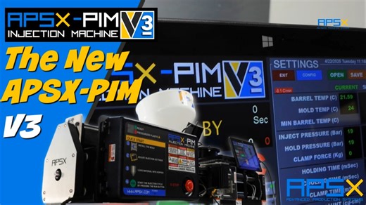 APSX LLC on Instagram: "Meet the new APSX-PIM V3 — the injection-molding powerhouse leveled-up with machine learned, adaptive temperature control and a real-time injection pressure chart. See how thermal uniformity, consistent cycles, and a compact footprint can unlock short-run plastics like never before. Tap to watch the V3 in action and imagine what you’ll mold next. #APSXPIM #InjectionMolding #SmartManufacturing #DesktopFactory #Industry40 #PlasticParts #HeatMap #MadeInUSA #manufacturinginno