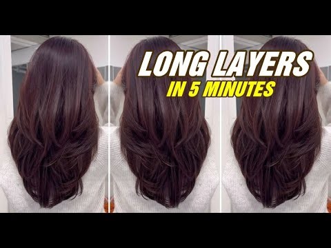 How to Cut a Perfect Long Layers in 5 Minutes | Professional Long Layered Haircut (Step-by-Step)