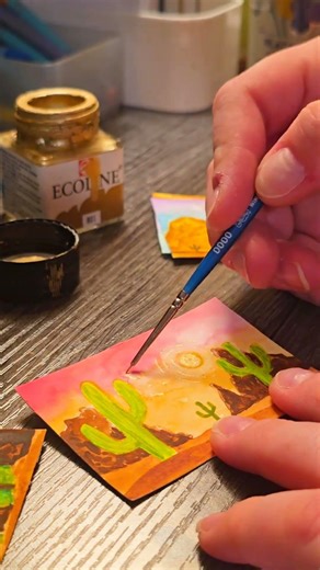 Make sure to add your sparkles ✨️ #watercolor #paint #minipainting