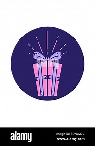 popping motion animation of christmas gift Stock Video Footage - Alamy