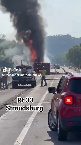 Tri Axle Truck Fire Incident: MVA with Asphalt