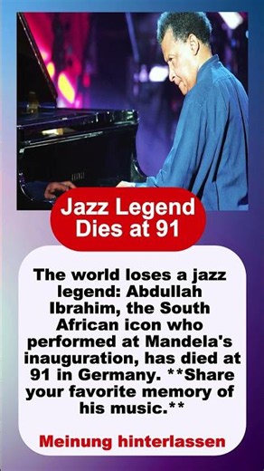 Jazz Legend Dies at 91
