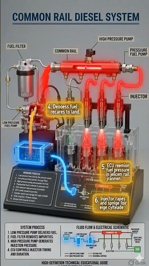 Common Rail Diesel System Explained | How Modern Diesel Fuel Injection Works#USAtrucks#TruckEngine