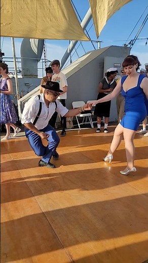 Contestants Christian & Partner at The 2025 LA Harbor Hop #Jitterbug #JoeNDancer #music #dancevideo
