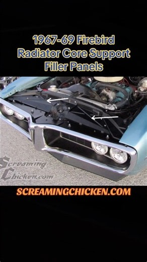 1967-69 Firebird Radiator Core Support Filler Panels
