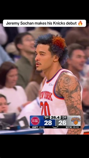Jeremy Sochan's Knicks Debut with Matching Hair