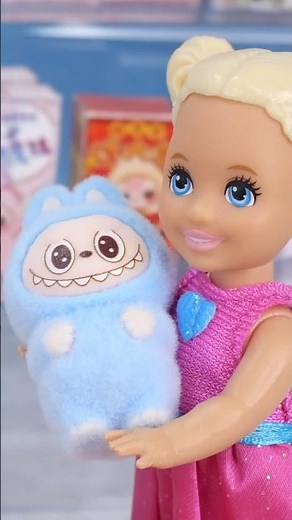 Barbie Dolls Lily and Lucy Unbox Mini Labubu Toys #shorts