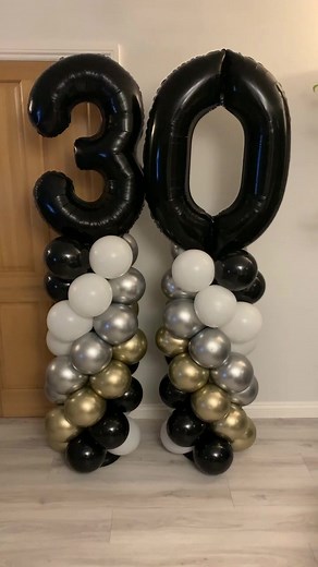 30 Balloon Stack Decoration Ideas for Your 30th Birthday Event