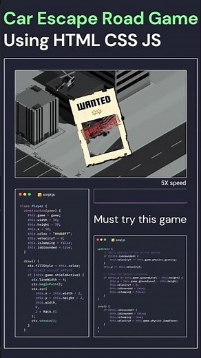 🔥Car Escape Game Using HTML, CSS & JavaScript #coding