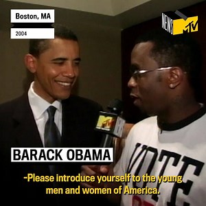In honor of Barack Obama's 58th birthday, we're throwing it back to our 2004 interview of the then U.S. Senate hopeful where Diddy offered his support should Obama one day consider running for president. | MTV News