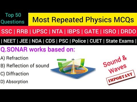 Top 50 Most Repeated Sound & Waves Physics MCQs | 100% Exam Important Questions|#physicsmcqs,