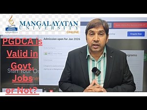 PGDCA from Mangalayatan University is valid or Not in online mode?