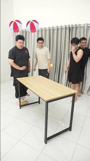 Thư thách ném banh chạm bàn theo cấp 1 2 3 của Sinh Tố Team #thuthachsinhto #challenge #sinhto