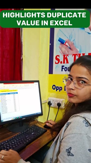 Highlights Duplicate Value in Excel |#excel #shorts #shortvideo #sorts #computer #exceltips #skills
