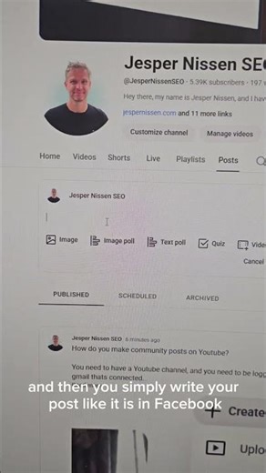 How to create community posts in YouTube