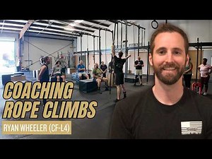 Level 4 Coach teaches rope climbs in REAL CrossFit class