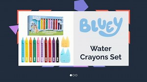 Bluey Bath Crayons for Kids Toddlers, Water Colouring Set Bath Toys Washable Non Toxic Easy Grip, Kids Gifts