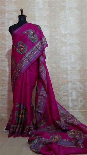 DESPATCH GAACHI BY NETHI TASSAR DISCHARGE HAND BLOCK PRINTING E SILK MARK 4899+&