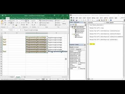 How to work with PasteSpecial Method in Excel VBA