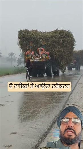 ਦੋ ਟਾਇਰਾਂ ਤੇ ਆਉਂਦਾ ਟਰੈਕਟਰ #trector #trooly #driver #sugercane #viral