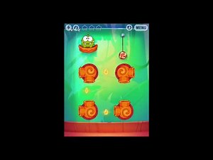 Cut the Rope: Experiments Level 8: Bamboo Chutes 3 Stars Walkthrough