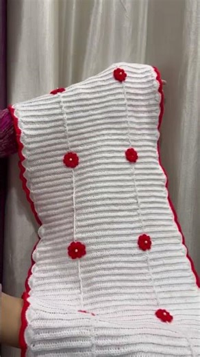 Easy crochet shawl #crochet I wasn’t alone in doing this; my baby also helped me a lot..😍