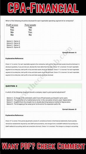 Practice Test - CPA Financial Accounting and Reporting CPA-Financial Exam Questions