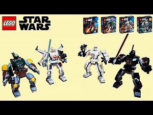 LEGO Star Wars Mech 75368, 75369, 75370 & 75390 Speed Build & Review