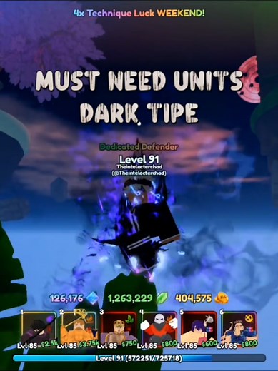 MUST NEED UNITS DARK TIPE! 🔥 #robloxfyp #roblox #animelaststand #als