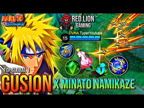 Top Global 1 Gusion x Minato Namikaze Skin Gameplay! 🔥 Naruto Phase 2 MLBB