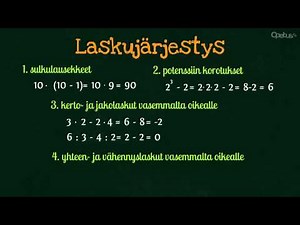 MAB1: Laskutoimitukset ja laskujärjestys
