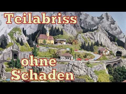 Teilabriss (Gründe) und Neuplanung des rechten Anlagenschenkels, Modellbahn, Spur N,
