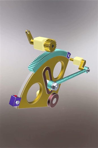 Dwell Rocker Mechanism | Oscillating Motion with Pause ⚙️ #shorts