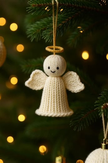 Knitted Angel Ornament Pattern | Snowlight Angel | Christmas Decoration Knitting PDF | Holiday Gift DIY | Beginner Pattern - Etsy UK