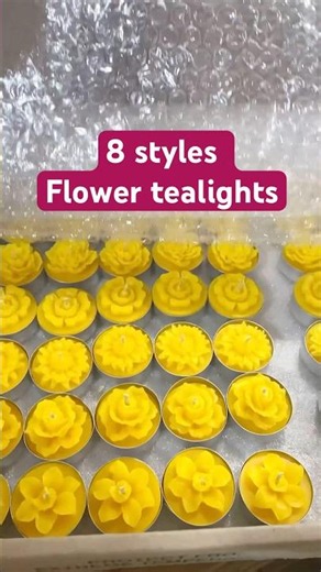 Beeswax flower tealights #beeswaxcandlemaking