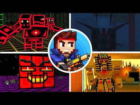Pixel Gun 3D - All Bosses (Boss Fights) | 1080P 60 FPS
