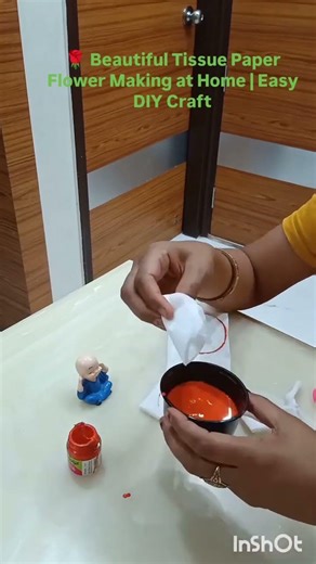 🌹 Beautiful Tissue Paper Flower Making at Home | Easy DIY Craft