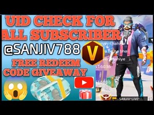 SANJIV@788 IS LIVE 😱😱 UID CHECK FOR ALL SUBSCRIBER AND ❤️‍🩹❤️‍🩹😱 FREE REDEEM CODE GIVEAWAY