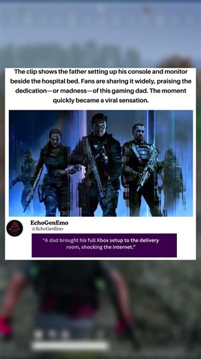 dad hauls xbox setup to delivery room – viral birth shock! #gaming #viral