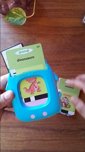 Brinquedo Card Infantil Cartão Fala Inglês Português #Dino #Apraxia #Autismo #Alfabetização