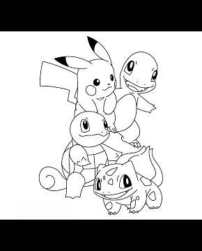 Colorea a Pikachu y sus mejores amigos | Dibujos Para Niños