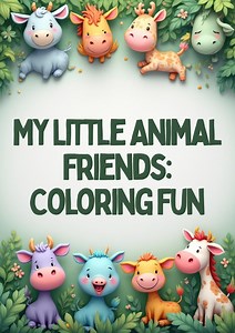 Kids Animal Coloring Book, 50 Printable Pages (PDF) - Etsy