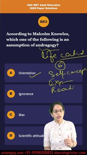 UGC NET Adult Education 2025 Past Paper Solutions #ugcadulteducation #andragogy Part 7 of 11