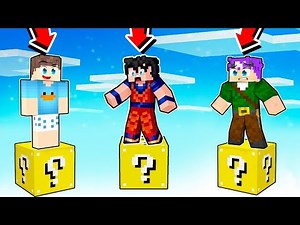 Minecraft, mas só tem UM bloco de LUCKY BLOCK!