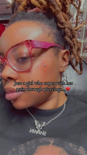 Overly numb from a cycle of grief. Losing 6 people to death in a span of 8 months does something to you 💔 #dermal #greif #piercing #numb