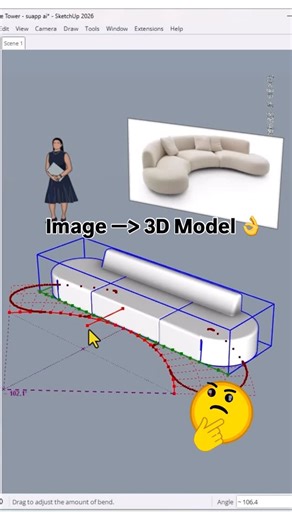 Nice Tower on Instagram: "Image → 3D Model 🚀 @nice_tower The fastest way to turn an image into a 3D model in SketchUp using the power of AI! link in bio . . . @nice_tower_pro @suapp_ai . . #SketchUp #suaapai #nicetower #3DModeling #Design #DIY #SketchUpTutorial #InteriorDesign #architecture"