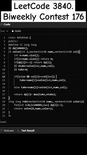 LeetCode 3840. House Robber V | Biweekly Contest 176 #leetcode #coding #dsa #cpp