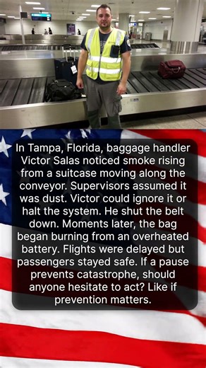 THE AIRPORT BAGGAGE HANDLER WHO STOPPED THE BELT ✈️📦