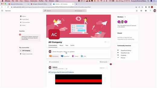 How to USE Microsoft Yammer for Office 365 On a Mac - Tutorial 4 - Post a Video - Basic Tutorial - video Dailymotion