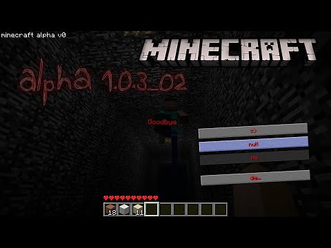 Minecraft Alpha 1.0.3 _02, здесь наказывают за АФК...😳😱